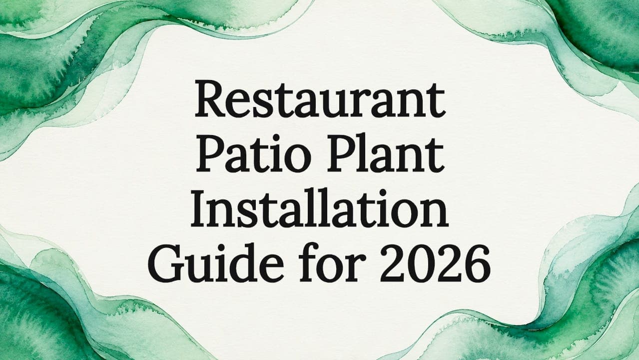 Restaurant Patio Plant Installation Guide for 2026