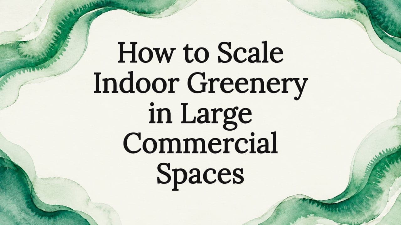 How to Scale Indoor Greenery in Large Commercial Spaces