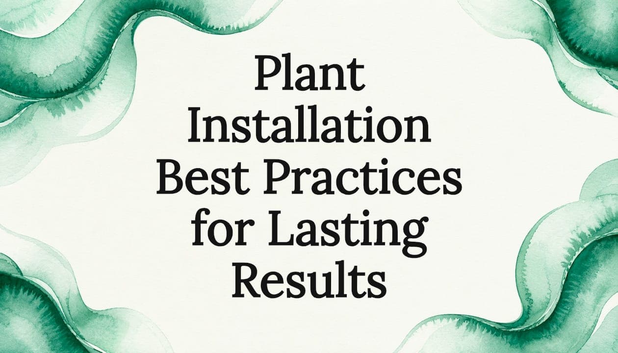 Plant Installation Best Practices for Lasting Results