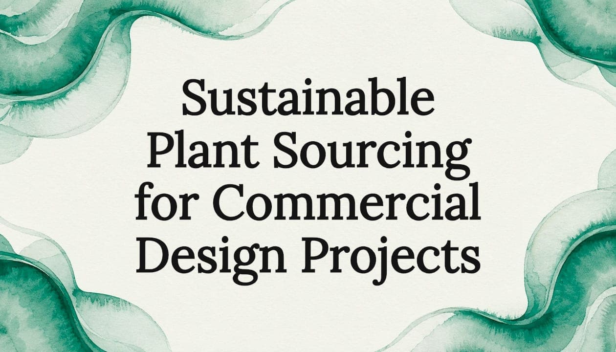 Sustainable Plant Sourcing for Commercial Design Projects