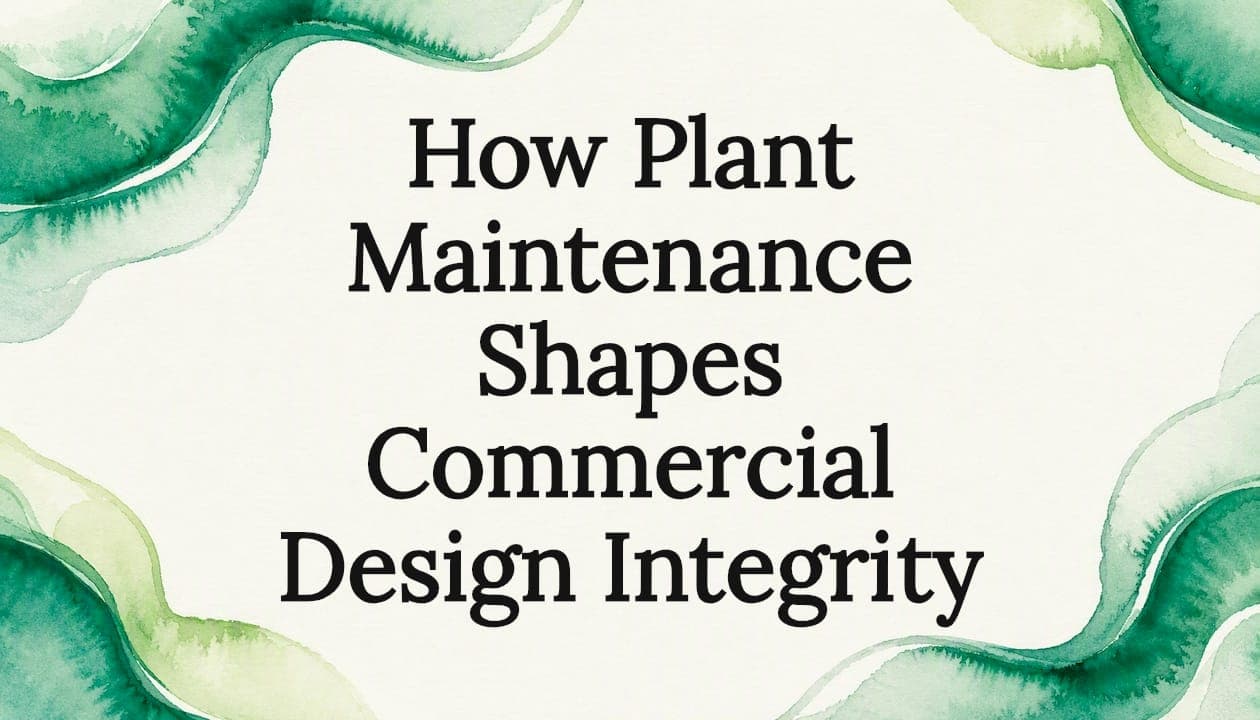 How Plant Maintenance Shapes Commercial Design Integrity