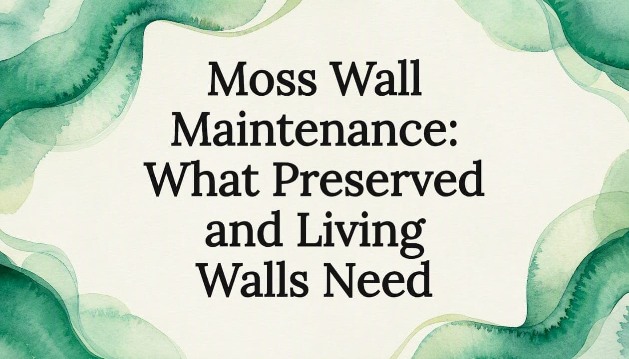 Moss Wall Maintenance: What Preserved and Living Walls Need