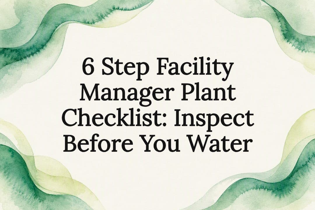 6 Step Facility Manager Plant Checklist: Inspect Before You Water