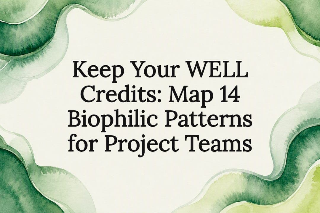 Keep Your WELL Credits: Map 14 Biophilic Patterns for Project Teams