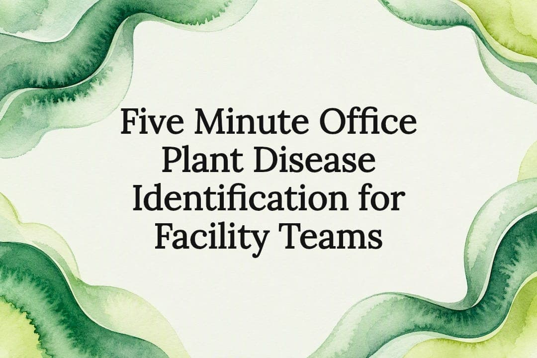 Five Minute Office Plant Disease Identification for Facility Teams