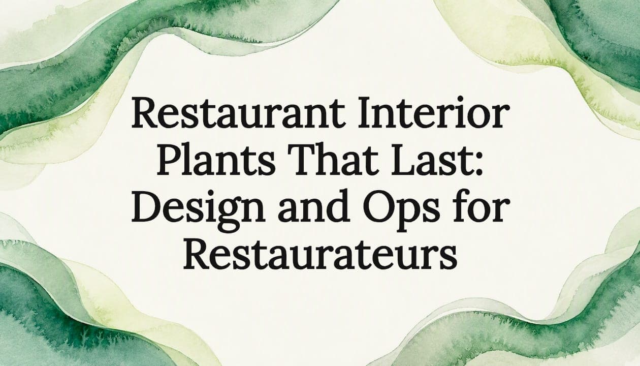 Restaurant Interior Plants That Last: Design and Ops for Restaurateurs