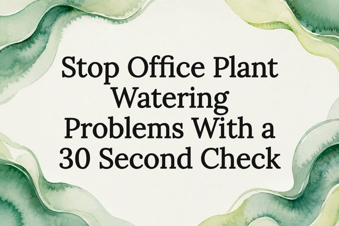 Stop Office Plant Watering Problems With a 30 Second Check