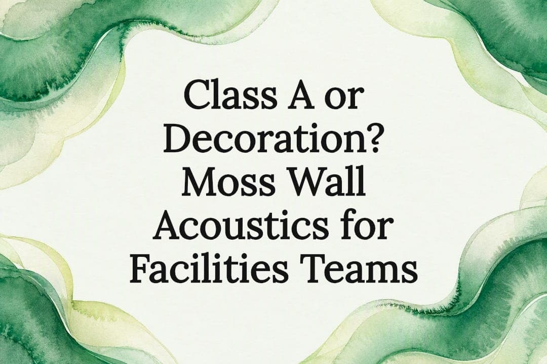 Class A or Decoration? Moss Wall Acoustics for Facilities Teams