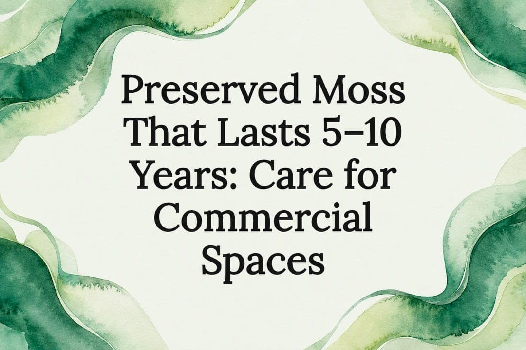 Preserved Moss That Lasts 5–10 Years: Care for Commercial Spaces