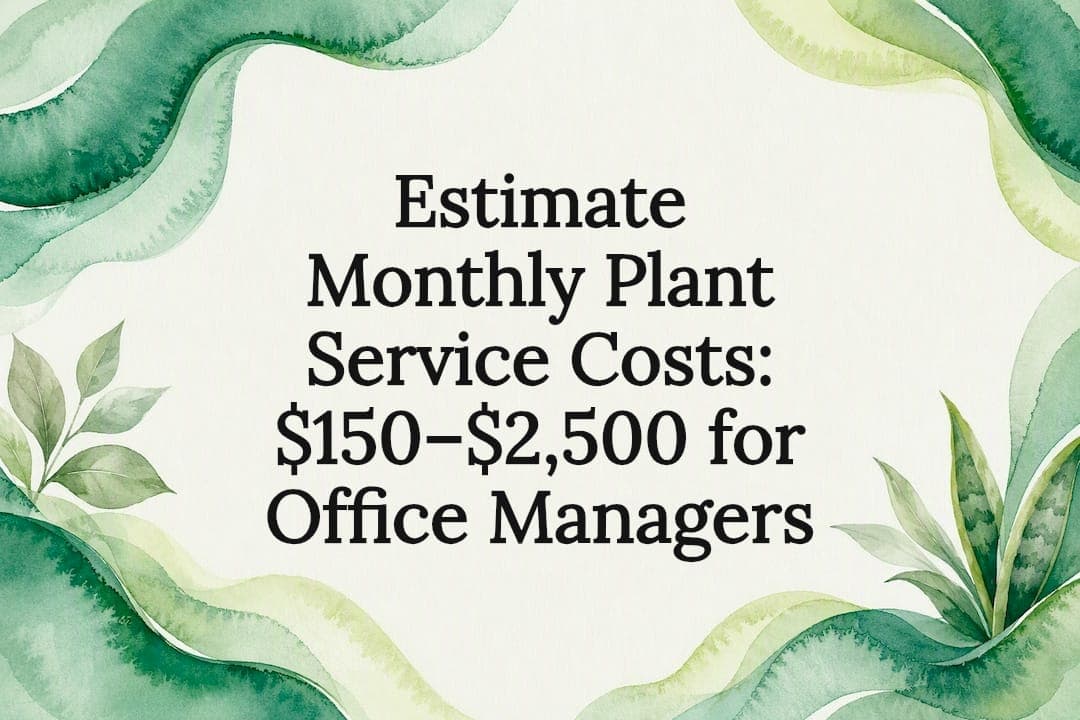 Estimate Monthly Plant Service Costs: $150–$2,500 for Office Managers
