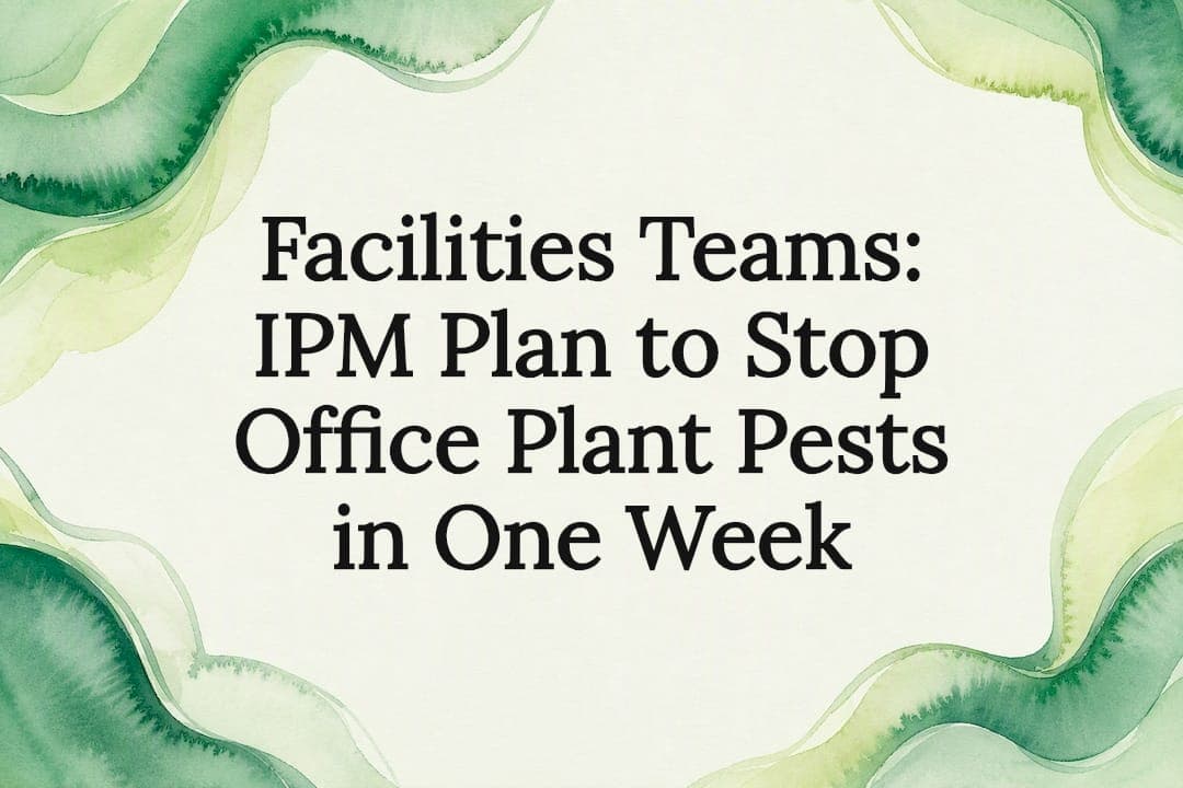 Facilities Teams: IPM Plan to Stop Office Plant Pests in One Week