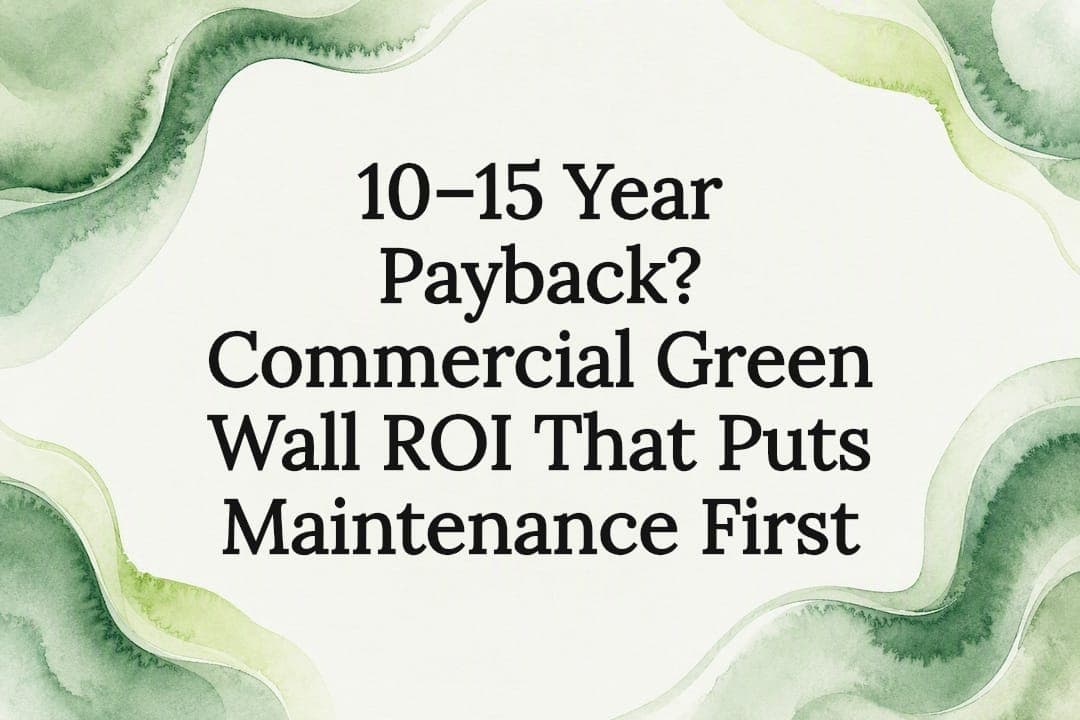 10–15 Year Payback? Commercial Green Wall ROI That Puts Maintenance First