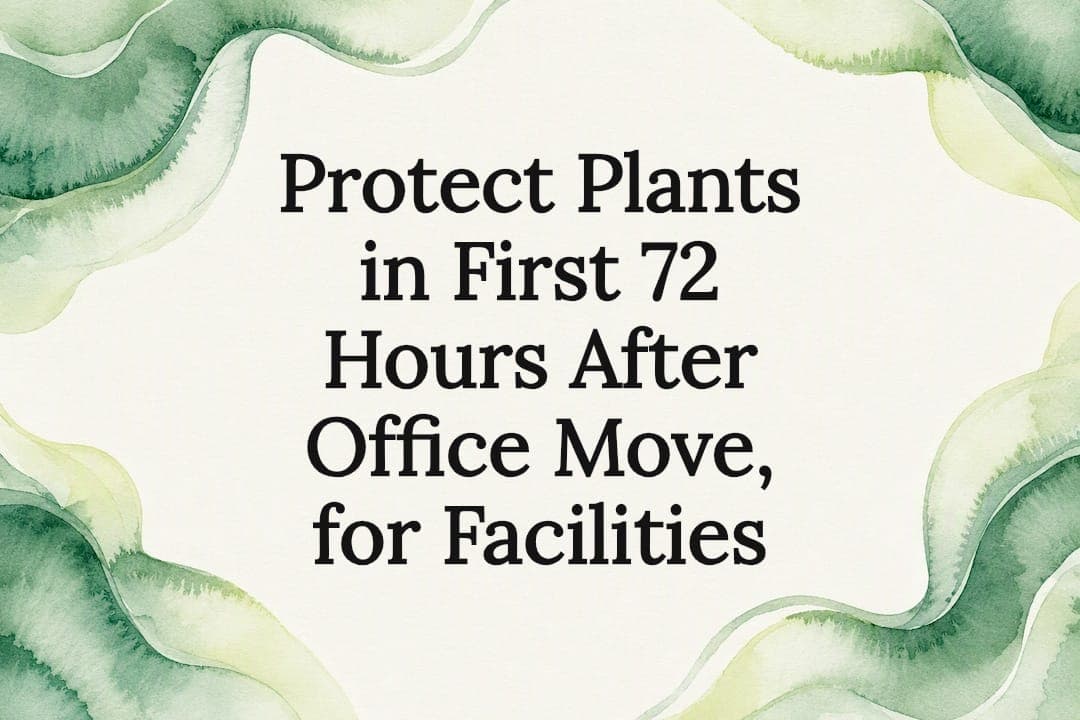Protect Plants in First 72 Hours After Office Move, for Facilities