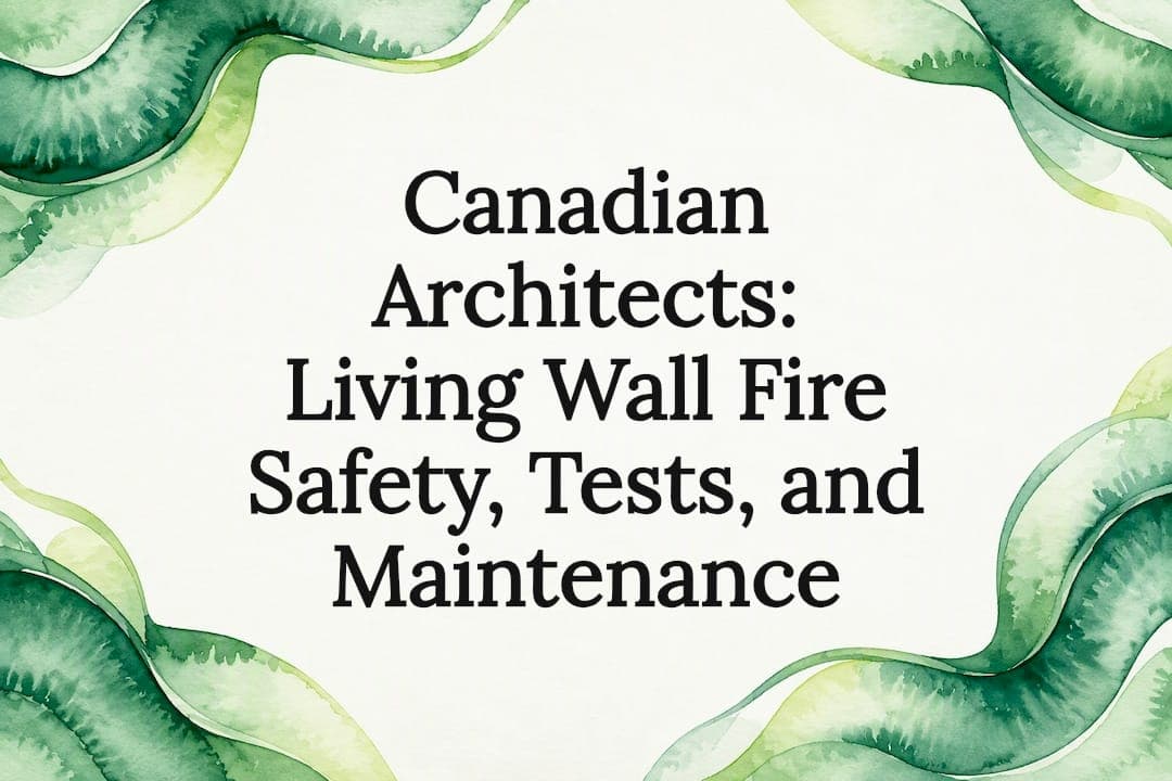 Canadian Architects: Living Wall Fire Safety, Tests, and Maintenance