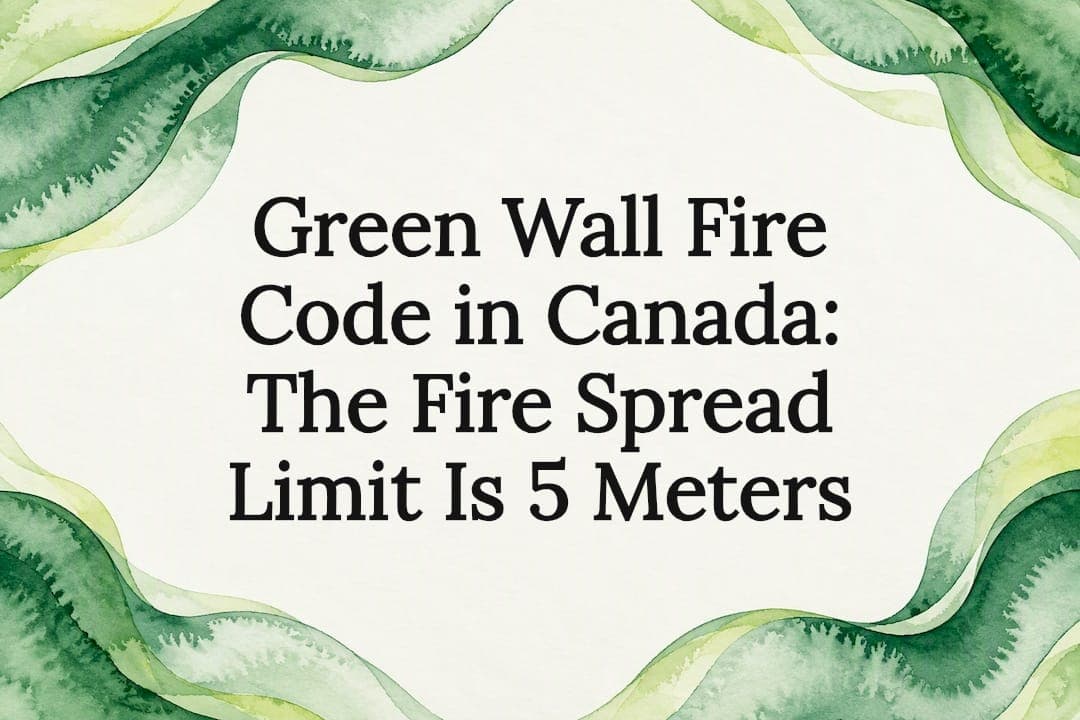 Green Wall Fire Code in Canada: The Fire Spread Limit Is 5 Meters